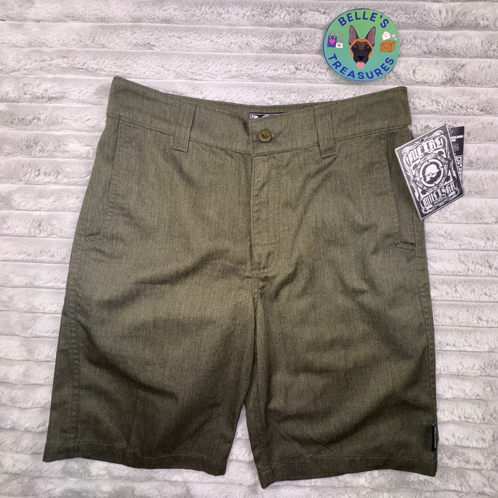 Metal Mulisha Shorts Men's 30 x10 Army‎ Green Chino Skater Grunge Motocross Y2K